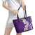 Hawaii Aloha Leather Tote Bag Plumeria Vintage - Violet LT7 - Polynesian Pride