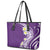 Hawaii Aloha Leather Tote Bag Plumeria Vintage - Violet LT7 - Polynesian Pride