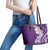 Hawaii Aloha Leather Tote Bag Plumeria Vintage - Violet LT7 - Polynesian Pride