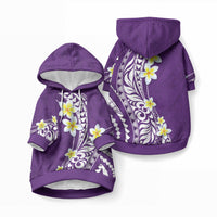 Hawaii Aloha Pet Hoodie Plumeria Vintage - Violet LT7 Pullover Violet - Polynesian Pride