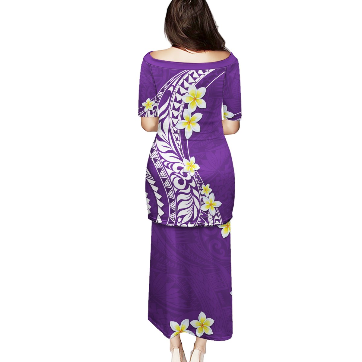 Hawaii Aloha Puletasi Plumeria Vintage - Violet LT7 - Polynesian Pride