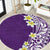 Hawaii Aloha Round Carpet Plumeria Vintage - Violet LT7 Violet - Polynesian Pride