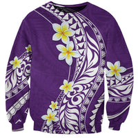 Hawaii Aloha Sweatshirt Plumeria Vintage - Violet LT7 Unisex Violet - Polynesian Pride