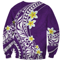 Hawaii Aloha Sweatshirt Plumeria Vintage - Violet LT7 - Polynesian Pride