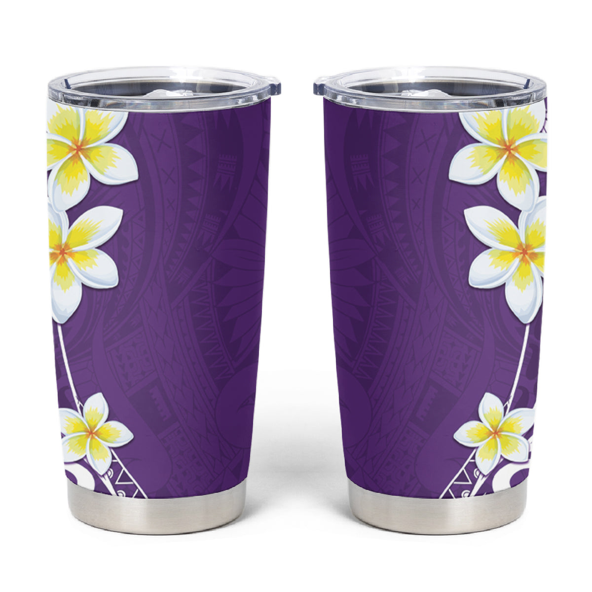 Hawaii Aloha Tumbler Cup Plumeria Vintage - Violet LT7 Violet - Polynesian Pride