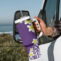 Hawaii Aloha Tumbler With Handle Plumeria Vintage - Violet LT7 - Polynesian Pride
