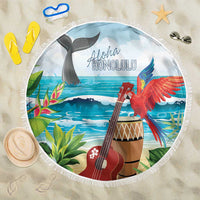Aloha Honolulu Festival Beach Blanket Ukulele By The Shore LT7 One Size 150cm Art - Polynesian Pride