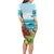 Aloha Honolulu Festival Family Matching Long Sleeve Bodycon Dress and Hawaiian Shirt Ukulele By The Shore