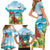 Aloha Honolulu Festival Family Matching Short Sleeve Bodycon Dress and Hawaiian Shirt Ukulele By The Shore