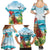 Aloha Honolulu Festival Family Matching Summer Maxi Dress and Hawaiian Shirt Ukulele By The Shore