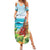 Aloha Honolulu Festival Family Matching Summer Maxi Dress and Hawaiian Shirt Ukulele By The Shore