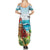 Aloha Honolulu Festival Family Matching Summer Maxi Dress and Hawaiian Shirt Ukulele By The Shore