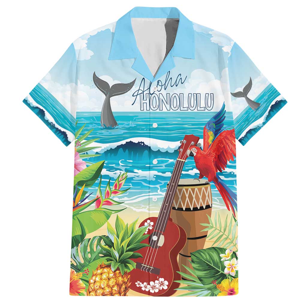 Aloha Honolulu Festival Hawaiian Shirt Ukulele By The Shore LT7 Art - Polynesian Pride