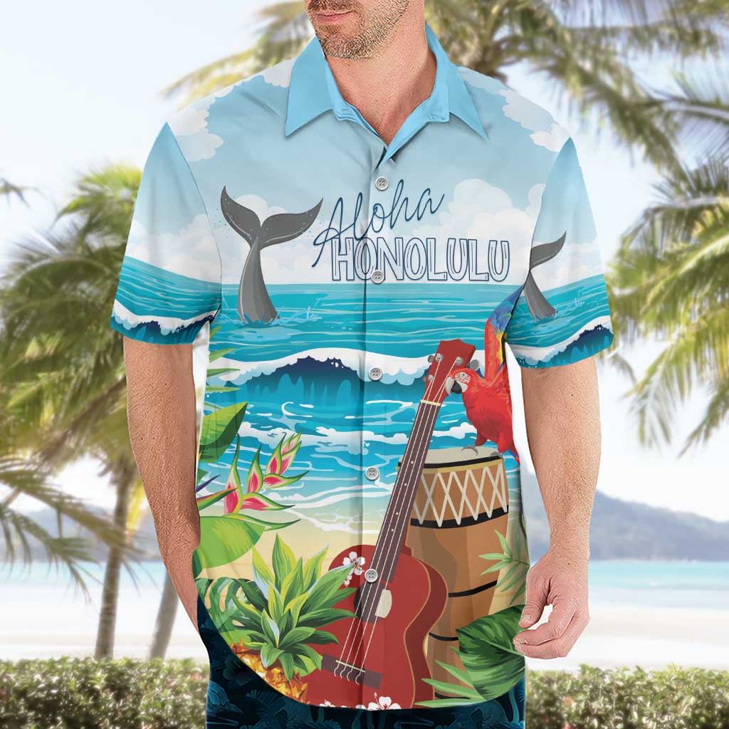 Aloha Honolulu Festival Hawaiian Shirt Ukulele By The Shore LT7 - Polynesian Pride