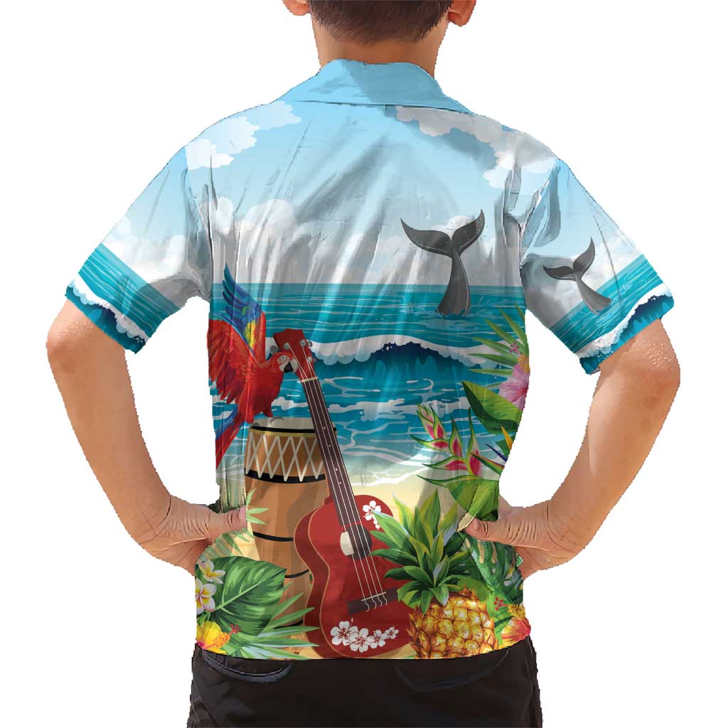 Aloha Honolulu Festival Kid Hawaiian Shirt Ukulele By The Shore LT7 - Polynesian Pride