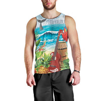 Aloha Honolulu Festival Men Tank Top Ukulele By The Shore LT7 - Polynesian Pride