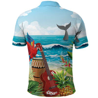 Aloha Honolulu Festival Polo Shirt Ukulele By The Shore LT7 - Polynesian Pride
