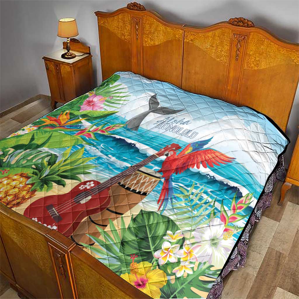 Aloha Honolulu Festival Quilt Ukulele By The Shore LT7 - Polynesian Pride