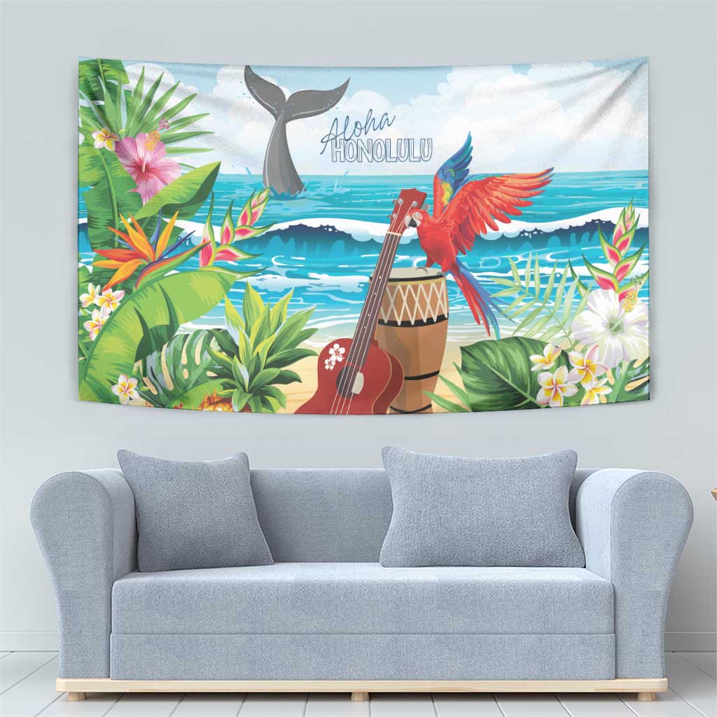 Aloha Honolulu Festival Tapestry Ukulele By The Shore LT7 - Polynesian Pride