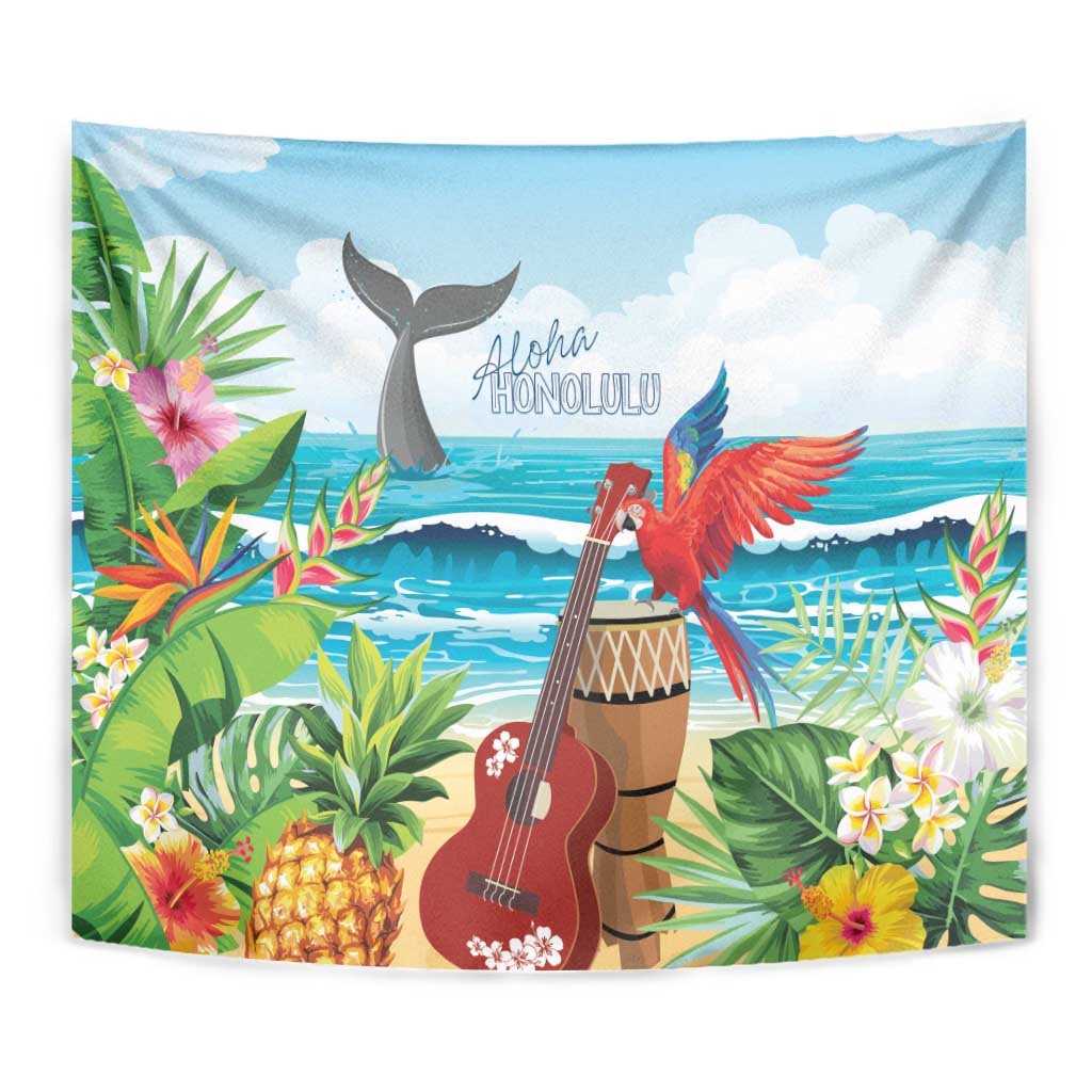 Aloha Honolulu Festival Tapestry Ukulele By The Shore LT7 - Polynesian Pride