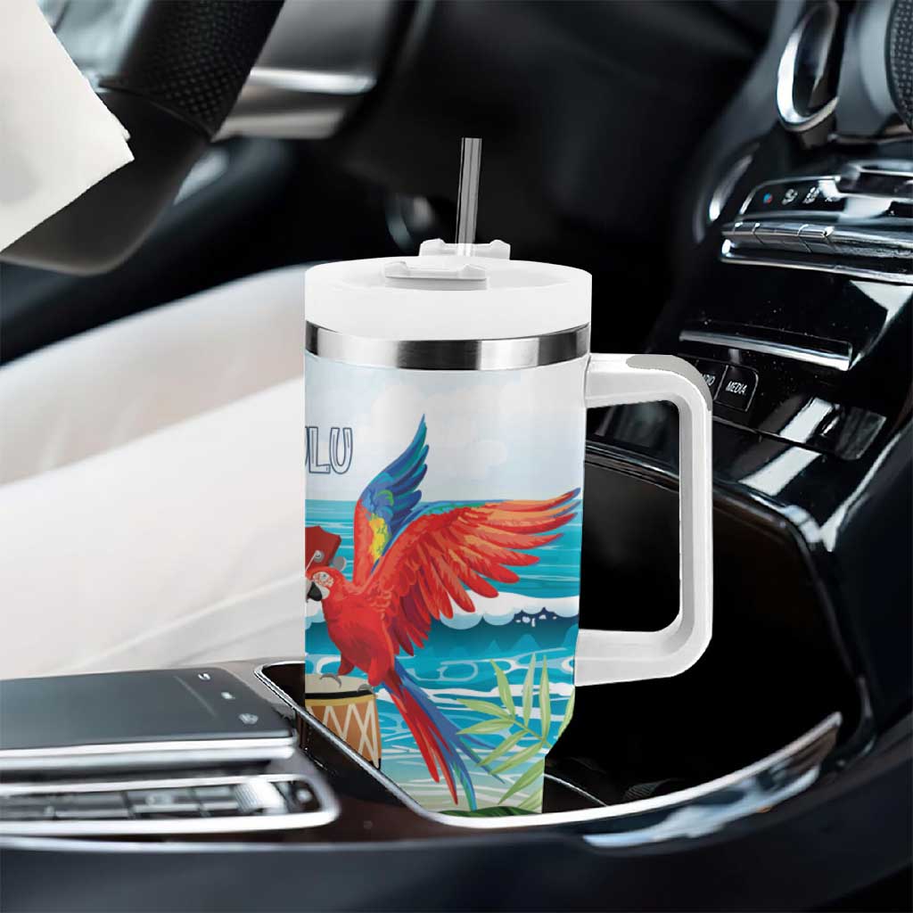 Aloha Honolulu Festival Tumbler With Handle Ukulele By The Shore LT7 - Polynesian Pride