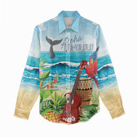 Aloha Honolulu Festival Women Casual Shirt Ukulele By The Shore LT7 - Polynesian Pride