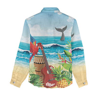 Aloha Honolulu Festival Women Casual Shirt Ukulele By The Shore LT7 - Polynesian Pride