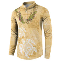 Aloha Honolulu Festival Button Sweatshirt Hawaii Kapa Mix Flowers Lei LT7 - Polynesian Pride