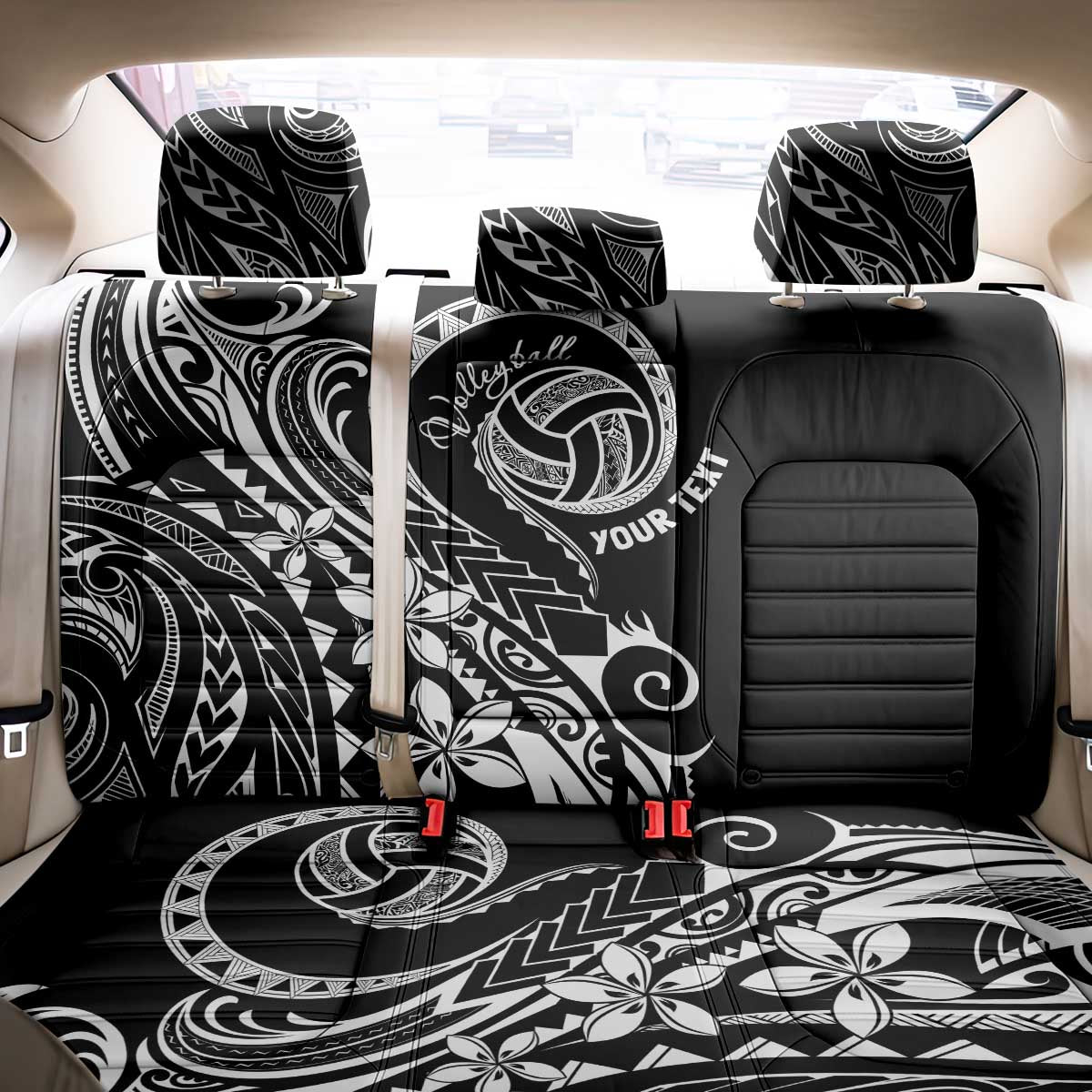 Polynesia Beach Volleyball Personalized Back Car Seat Cover Basic LT7 - Polynesian Pride