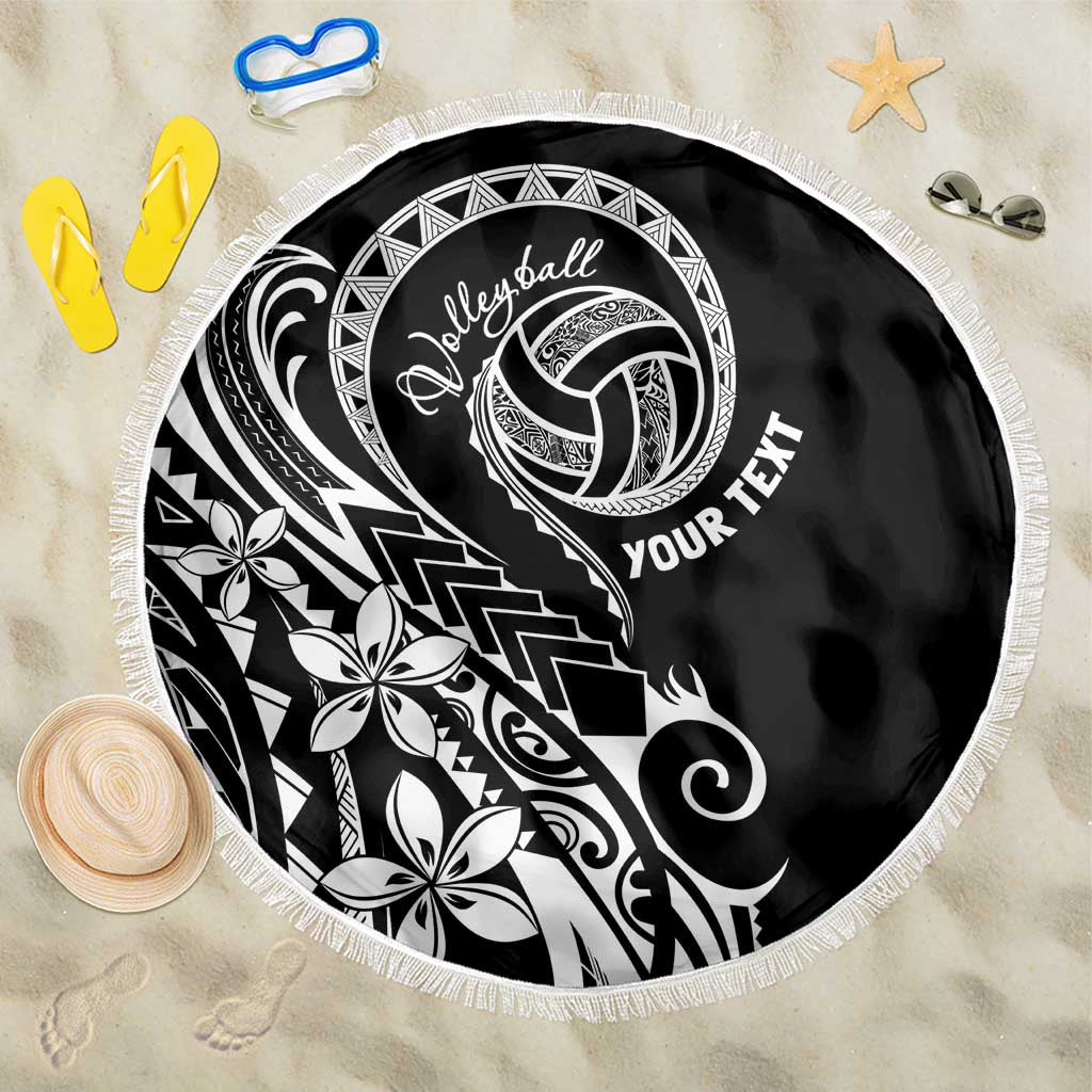 Polynesia Beach Volleyball Personalized Beach Blanket Basic LT7 One Size 150cm Black - Polynesian Pride