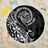 Polynesia Beach Volleyball Personalized Beach Blanket Basic LT7 One Size 150cm Black - Polynesian Pride