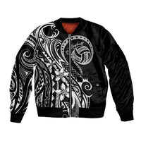 Polynesia Beach Volleyball Personalized Bomber Jacket Basic LT7 Unisex Black - Polynesian Pride