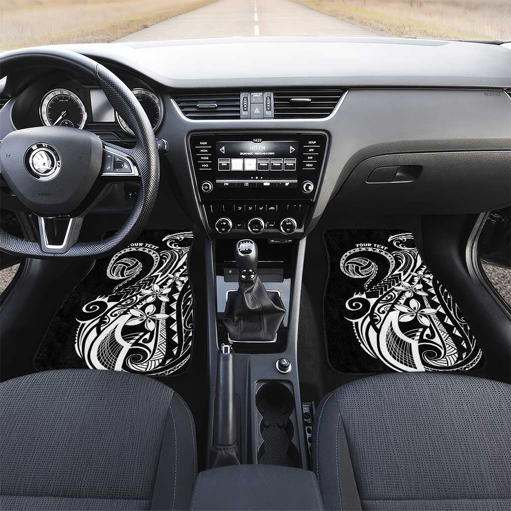 Polynesia Beach Volleyball Personalized Car Mats Basic LT7 Set 2pcs - Front Black - Polynesian Pride