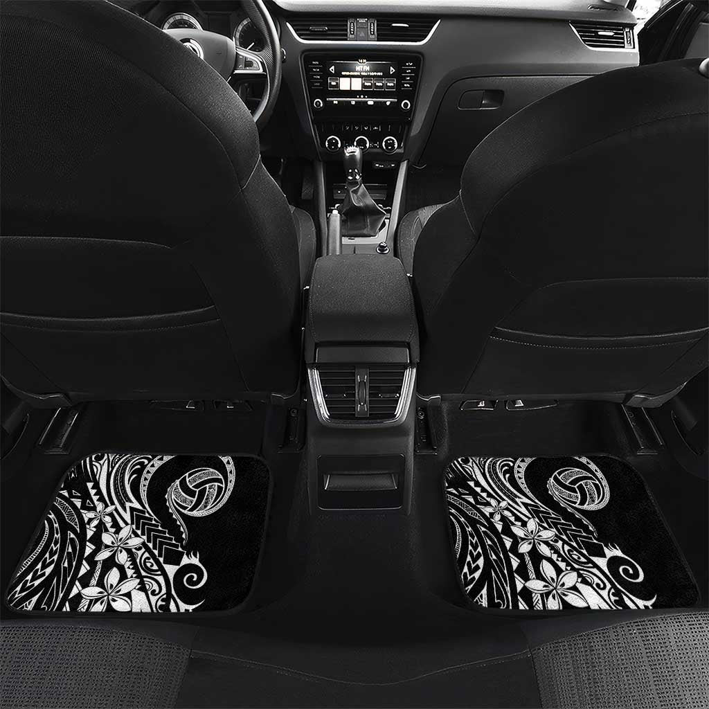Polynesia Beach Volleyball Personalized Car Mats Basic LT7 Set 2pcs - Back Black - Polynesian Pride