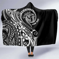 Polynesia Beach Volleyball Personalized Hooded Blanket Basic LT7 One Size Black - Polynesian Pride