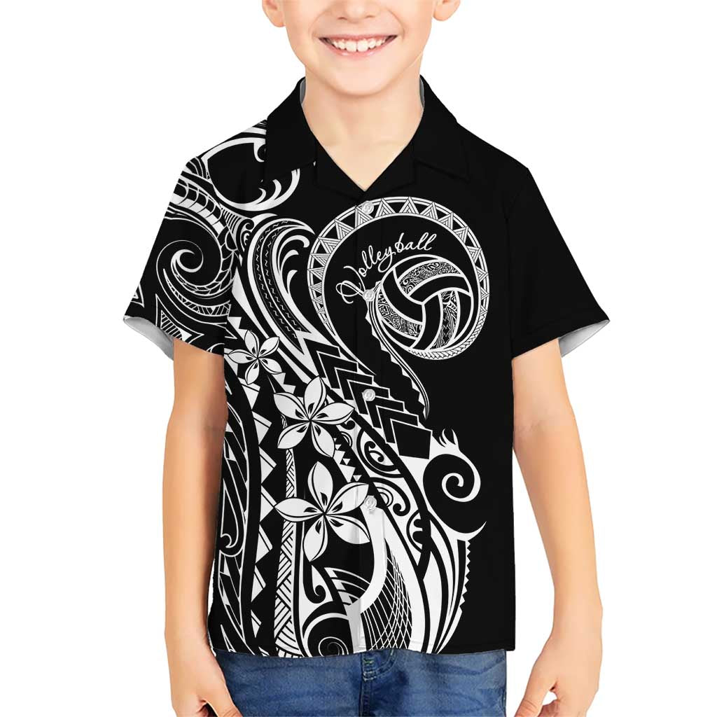 Polynesia Beach Volleyball Personalized Kid Hawaiian Shirt Basic LT7 Kid Black - Polynesian Pride