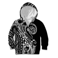 Polynesia Beach Volleyball Personalized Kid Hoodie Basic LT7 Zip Hoodie Black - Polynesian Pride