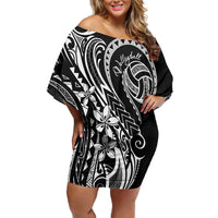 Polynesia Beach Volleyball Personalized Off Shoulder Short Dress Basic LT7 Women Black - Polynesian Pride