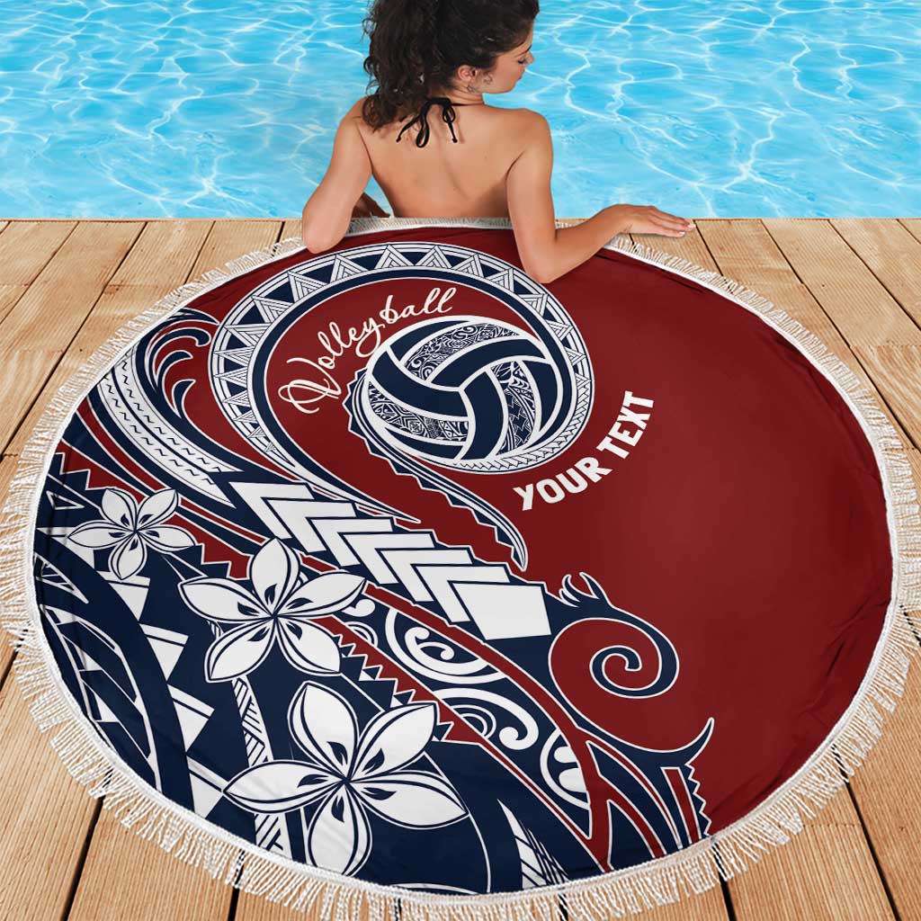 Polynesia Beach Volleyball Personalized Beach Blanket Special LT7 - Polynesian Pride