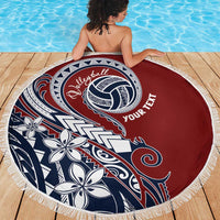 Polynesia Beach Volleyball Personalized Beach Blanket Special LT7 - Polynesian Pride