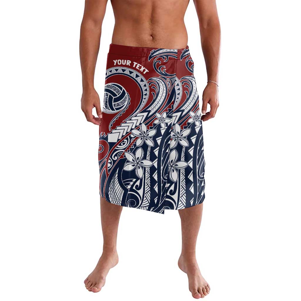 Polynesia Beach Volleyball Personalized Lavalava Special LT7 Red Blue - Polynesian Pride