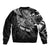 Personalised Father's Day Polynesian Sleeve Zip Bomber Jacket Best Dad Ever - Black LT7 - Polynesian Pride