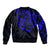 Personalised Father's Day Polynesian Sleeve Zip Bomber Jacket Best Dad Ever - Blue LT7 - Polynesian Pride