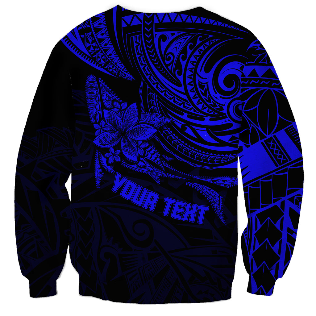 Personalised Father's Day Polynesian Sweatshirt Best Dad Ever - Blue LT7 - Polynesian Pride