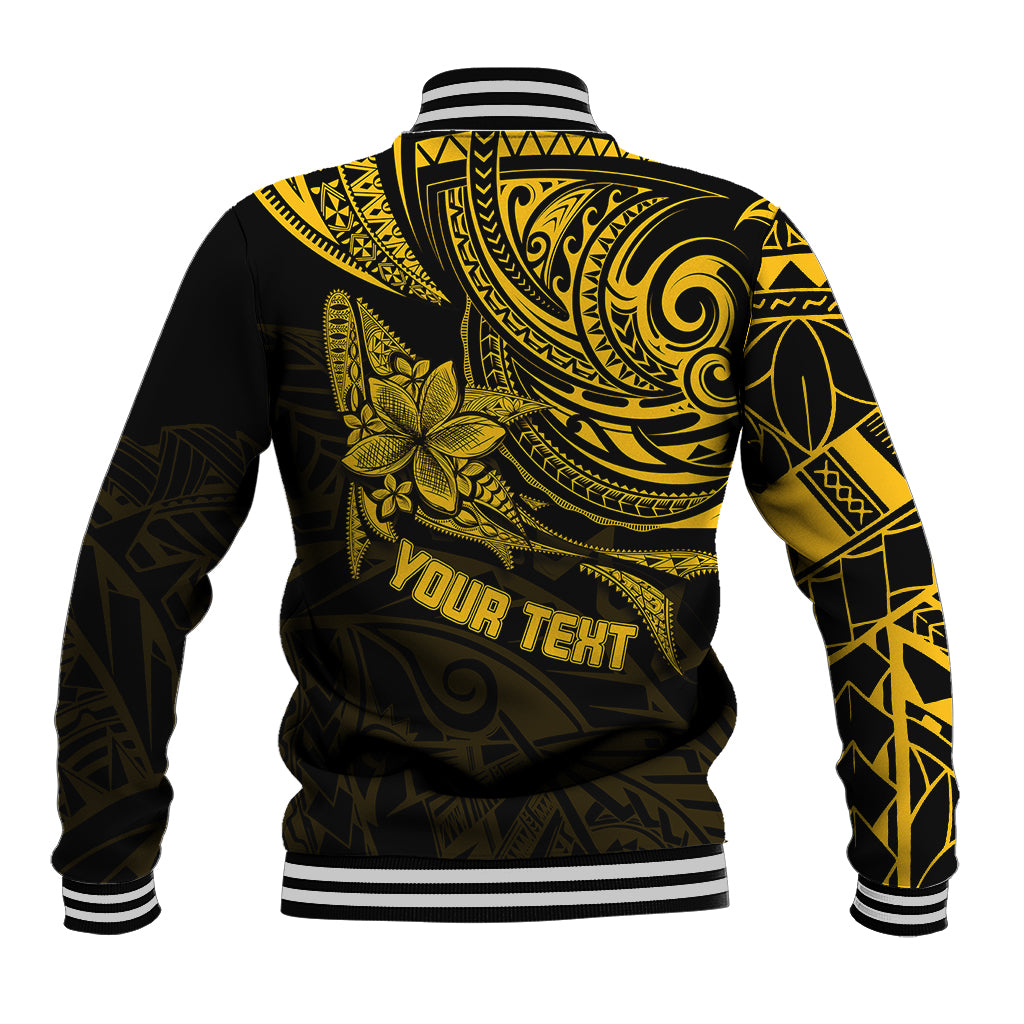 Personalised Father's Day Polynesian Baseball Jacket Best Dad Ever - Gold LT7 - Polynesian Pride