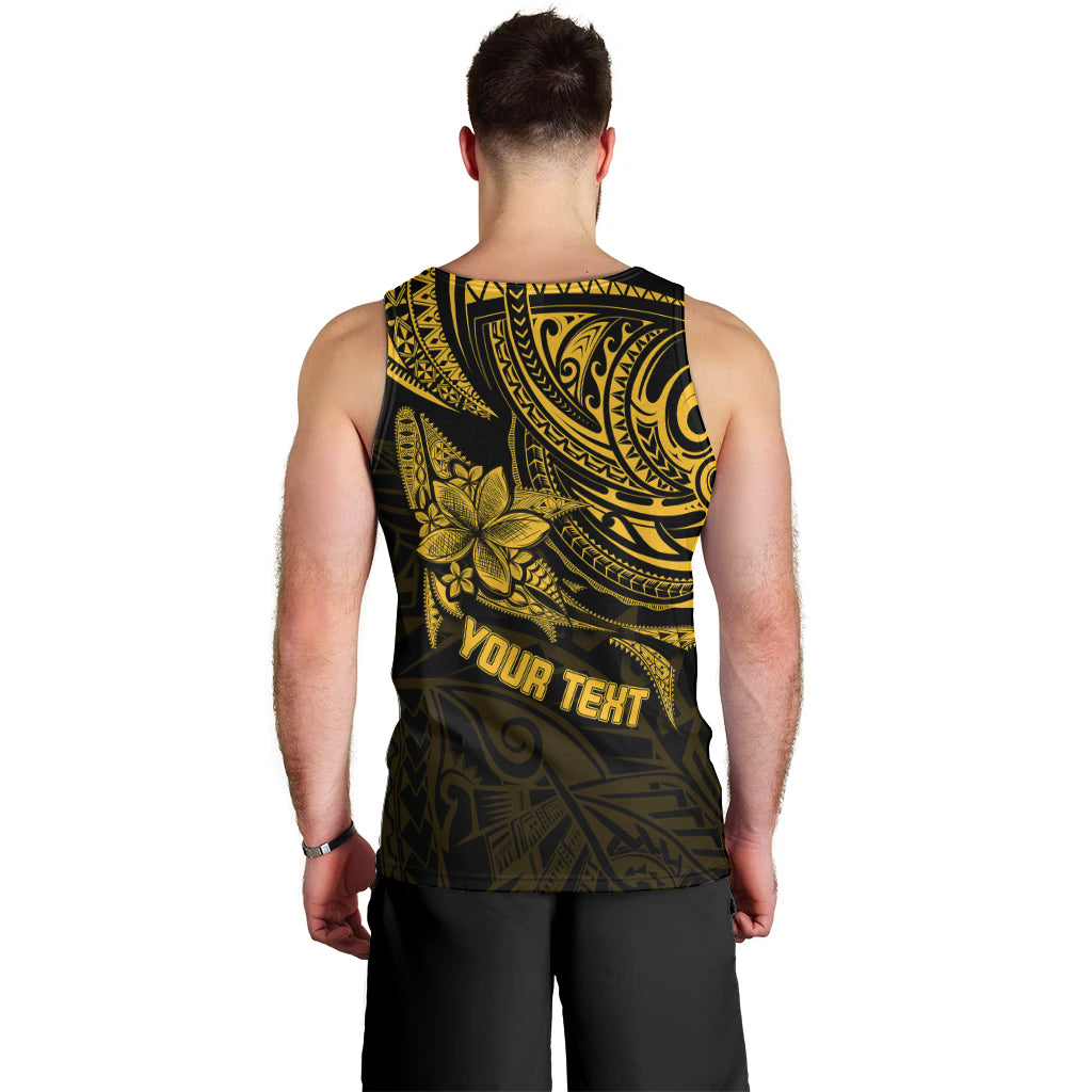 Personalised Father's Day Polynesian Men Tank Top Best Dad Ever - Gold LT7 - Polynesian Pride