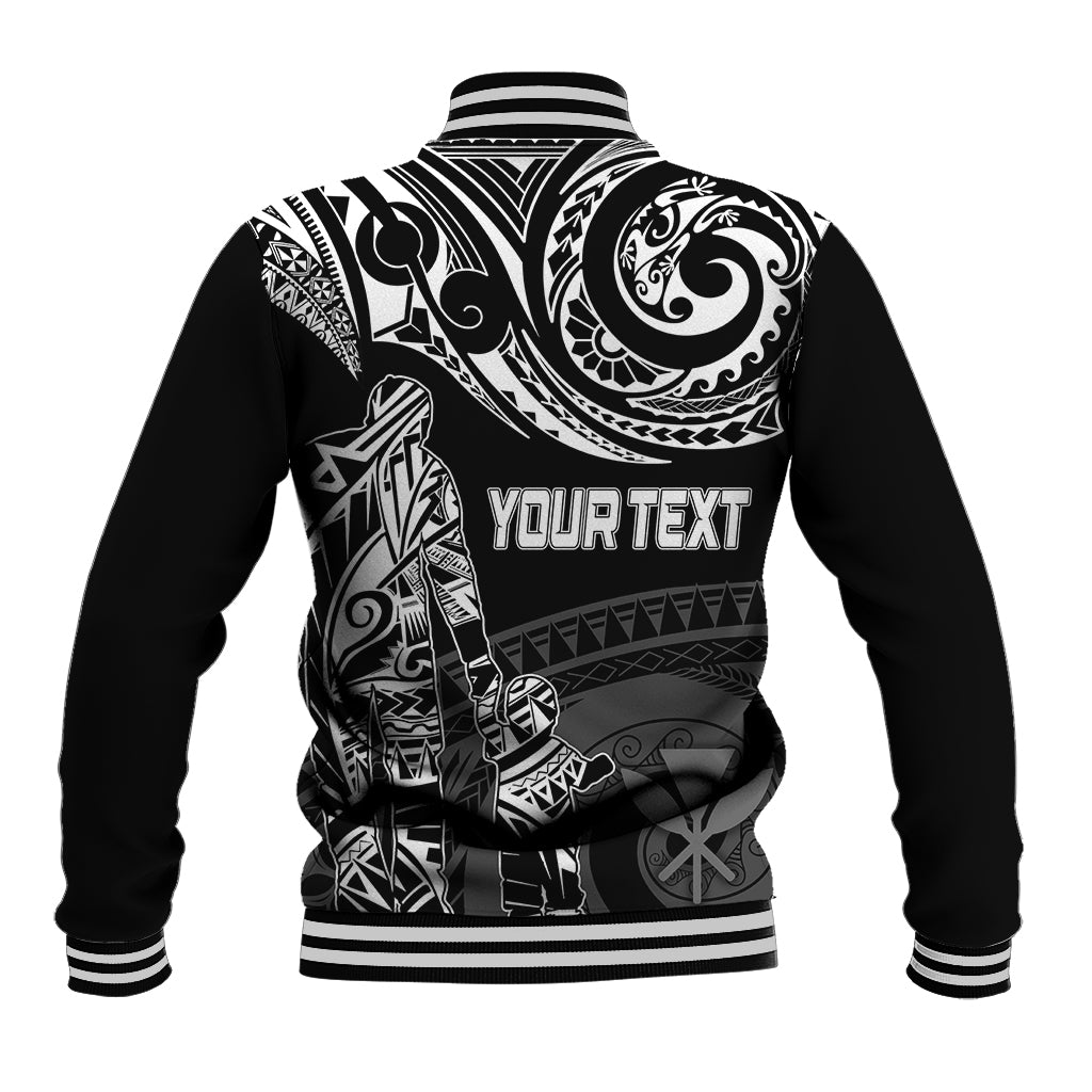 Personalised Father's Day Kanaka Hawaii Baseball Jacket Polynesian Dad & Kid LT7 - Polynesian Pride