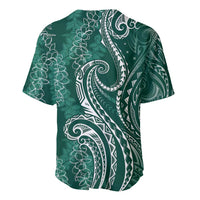 Polynesia Plumeria Lei Baseball Jersey Sage Green Curves Motif LT7 - Polynesian Pride
