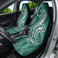 Polynesia Plumeria Lei Car Seat Cover Sage Green Curves Motif LT7 - Polynesian Pride