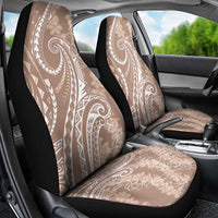 Polynesia Plumeria Lei Car Seat Cover Beige Curves Motif LT7 - Polynesian Pride